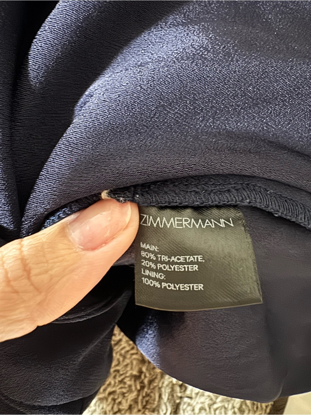 Zimmermann Wide Leg High Waist Navy Pants Size 1 (US 6) - Picture 8 of 9